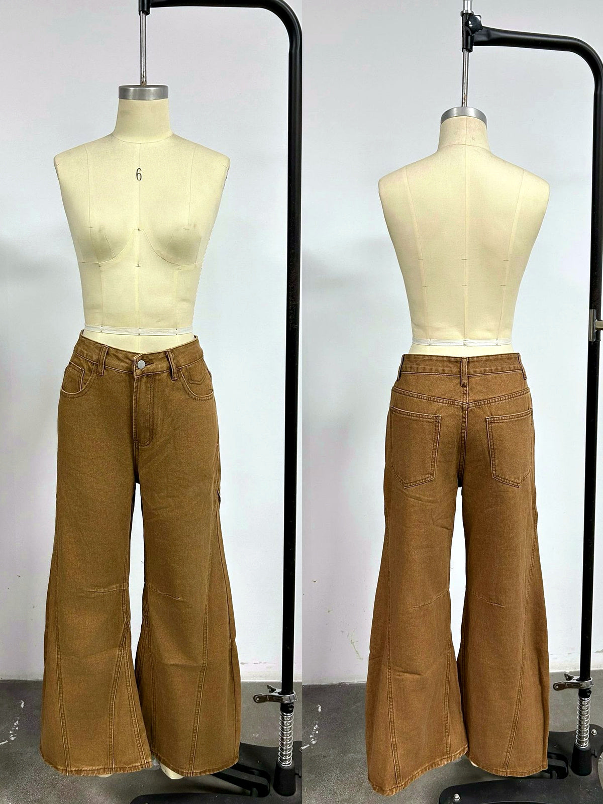 Women's Denim High-Waist Wide-Leg Vintage-Inspired Washed Straight-Leg Relaxed-Fit Jeans - product detail view 2