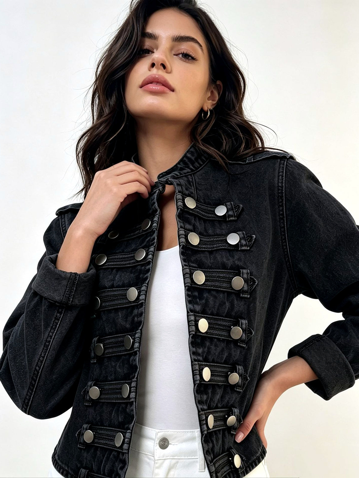 Women's Denim Long-Sleeve Jacket - product detail view 2