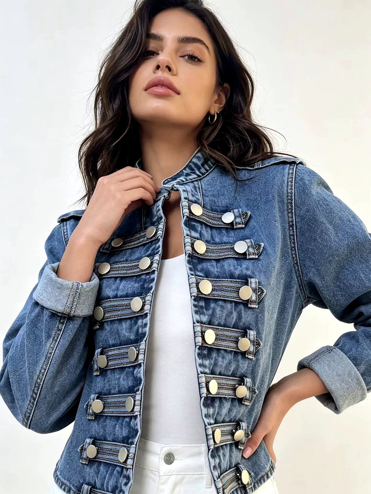 Women's Denim Long-Sleeve Jacket - product detail view 4