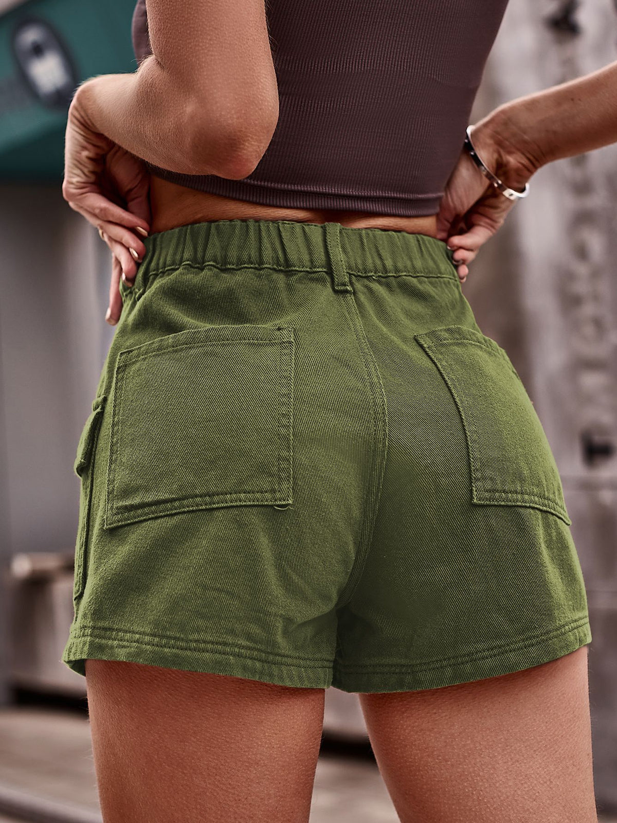 Women’s Denim Cargo Shorts High Waist Utility Pocket Summer Streetwear Hot Shorts