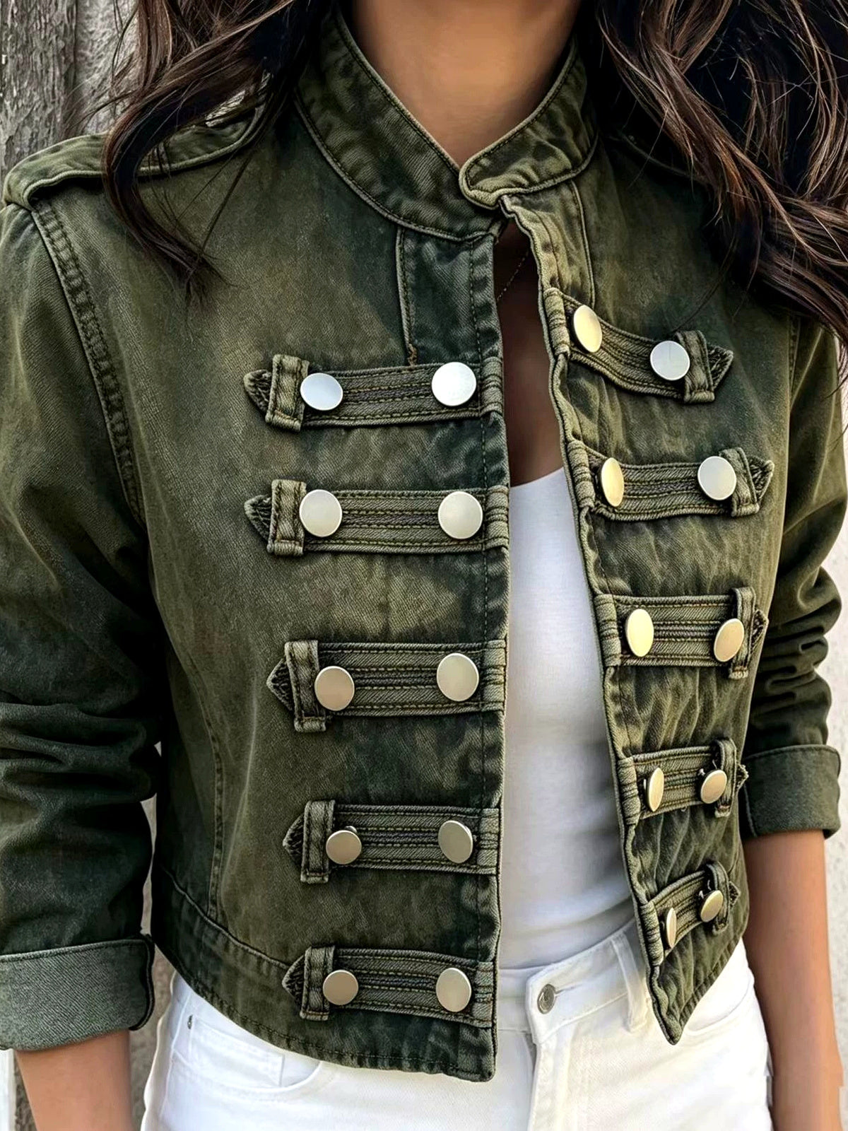 Women's Denim Long-Sleeve Jacket - product detail view 6