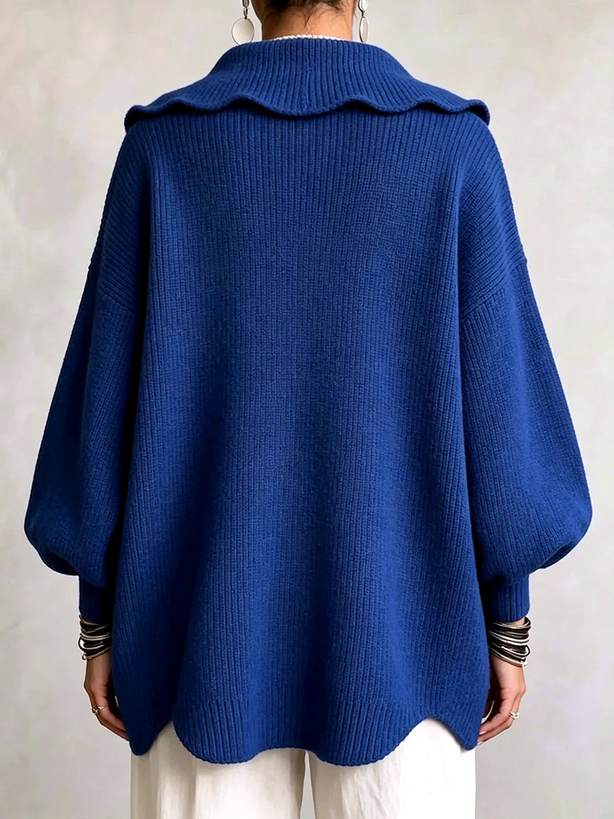 Women's V-Neck Long-Sleeve Top - product detail view 1