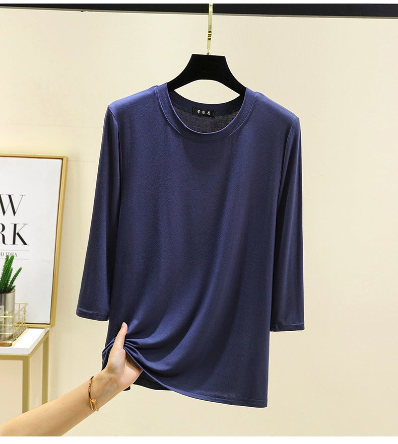 Premium Modal 3/4 Sleeve Top - Lightweight Comfy Tee in Plus Sizes