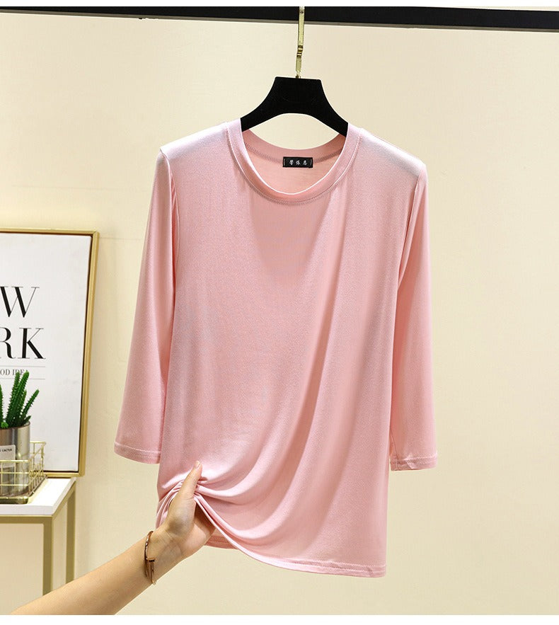 Premium Modal 3/4 Sleeve Top - Lightweight Comfy Tee in Plus Sizes