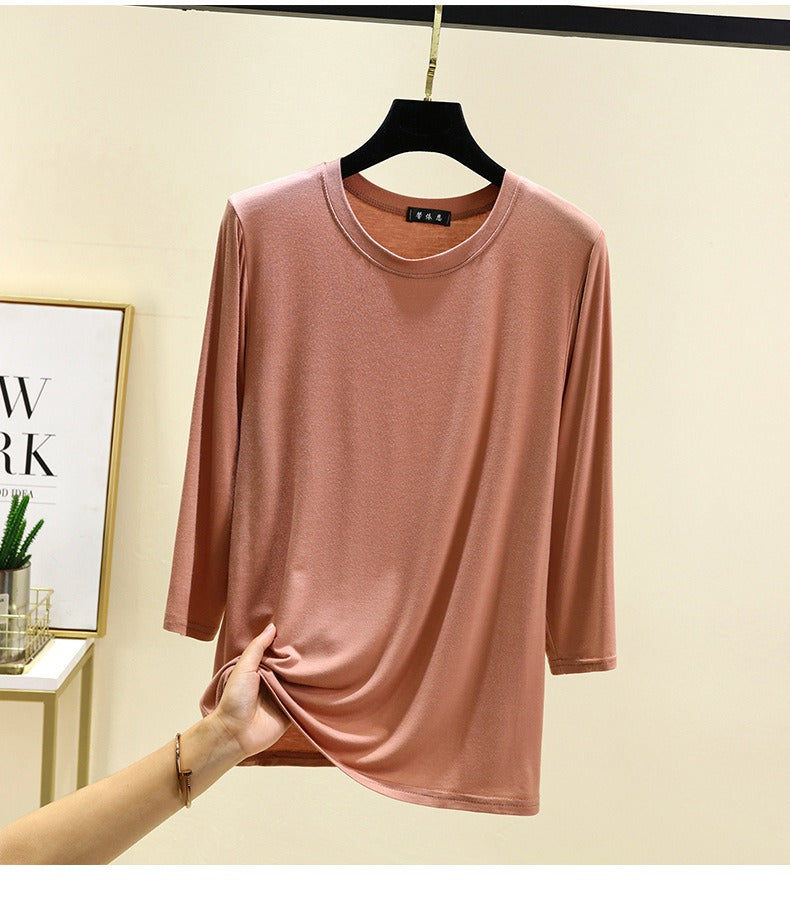 Premium Modal 3/4 Sleeve Top - Lightweight Comfy Tee in Plus Sizes