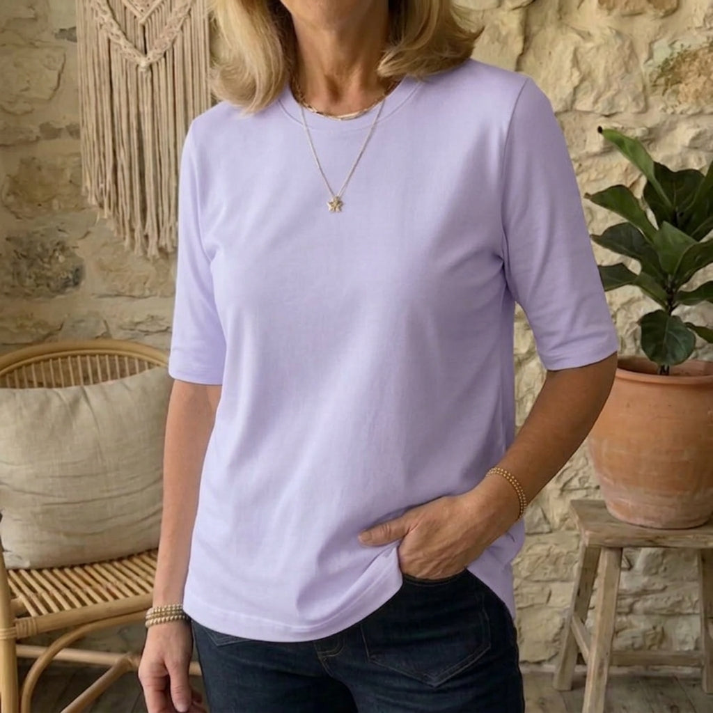 Cozy Minimalist Half-sleeve 100% Cotton T-shirt