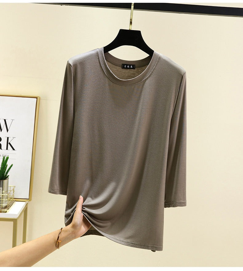 Premium Modal 3/4 Sleeve Top - Lightweight Comfy Tee in Plus Sizes