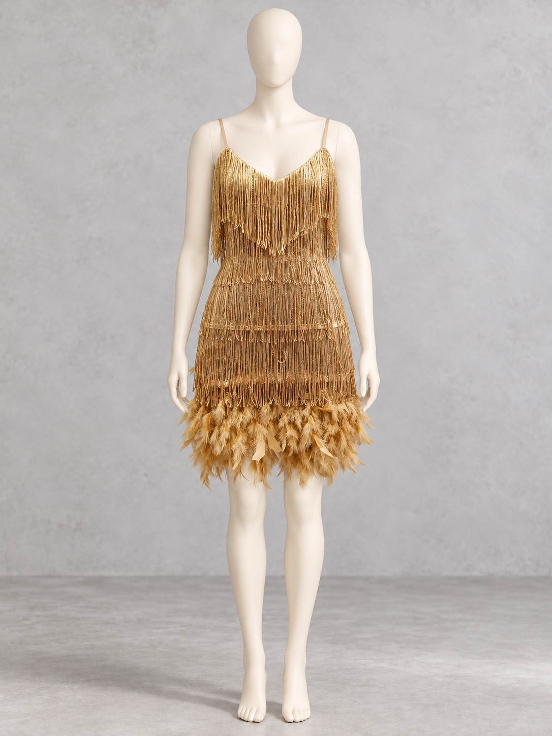 Women's Solid-Color Fringe-Trim Patchwork Relaxed-Fit Sleeveless Dress