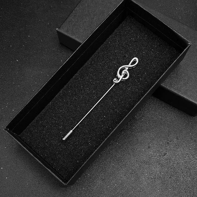 Elegant musical note design lapel pins, men's and women's party jewerly suits brooches