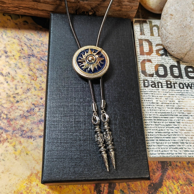 Sun Totem Bolo Tie: Western Cowboy Wedding Necktie