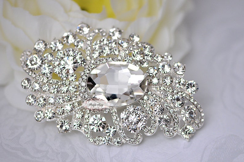 Broche en strass Fourniture de bijoux Épingle de mariage Broche en cristal nuptiale RD 270