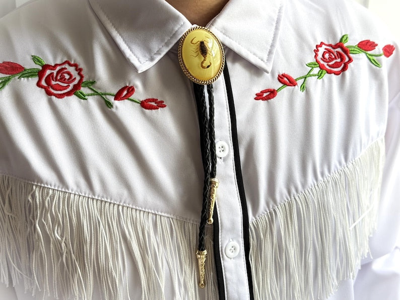 Real Scorpion Western Bolo Tie Glow in the Dark Insect Bolo Tie Gift for Him Personalized Cowboy Accessory Western Valentines Day Gift