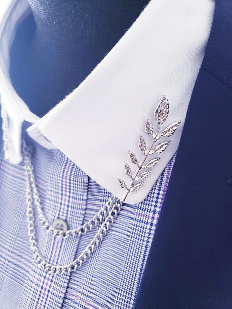 Tree Leaf Collar Pin