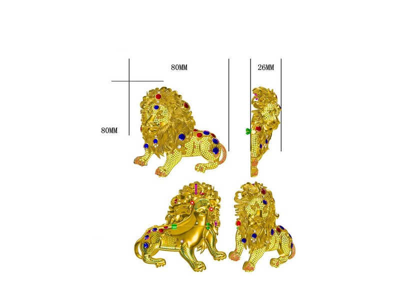 Vintage gilded lion brooch, a sparkling and unique lion pin for women men, made of crystal zircon, father gift