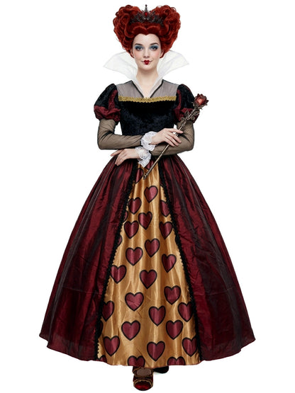 Women's Halloween Vintage-Inspired Top & Skirt Set in Red - product view