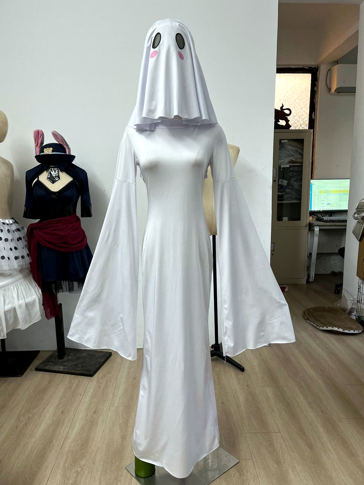 Women's Halloween Ghost-Inspired Cosplay Dress - product detail view 1