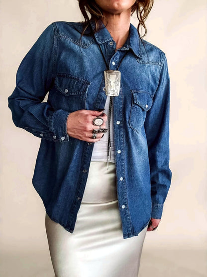 Women's Polo Single-Breasted Long Sleeve Shirt Casual - product detail view 2