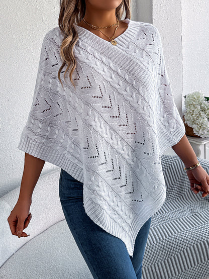Women's Solid-Color Relaxed-Fit Streetwear Sweater - product detail view 1