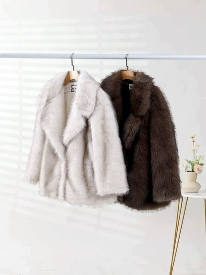 Point-Collar Long-Sleeve Mid-Length Jacket - product detail view 2