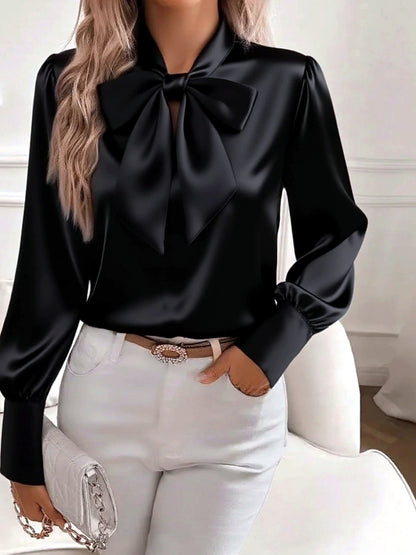 Women's Butterfly-Pattern Patchwork Long-Sleeve Shirt - product detail view 1