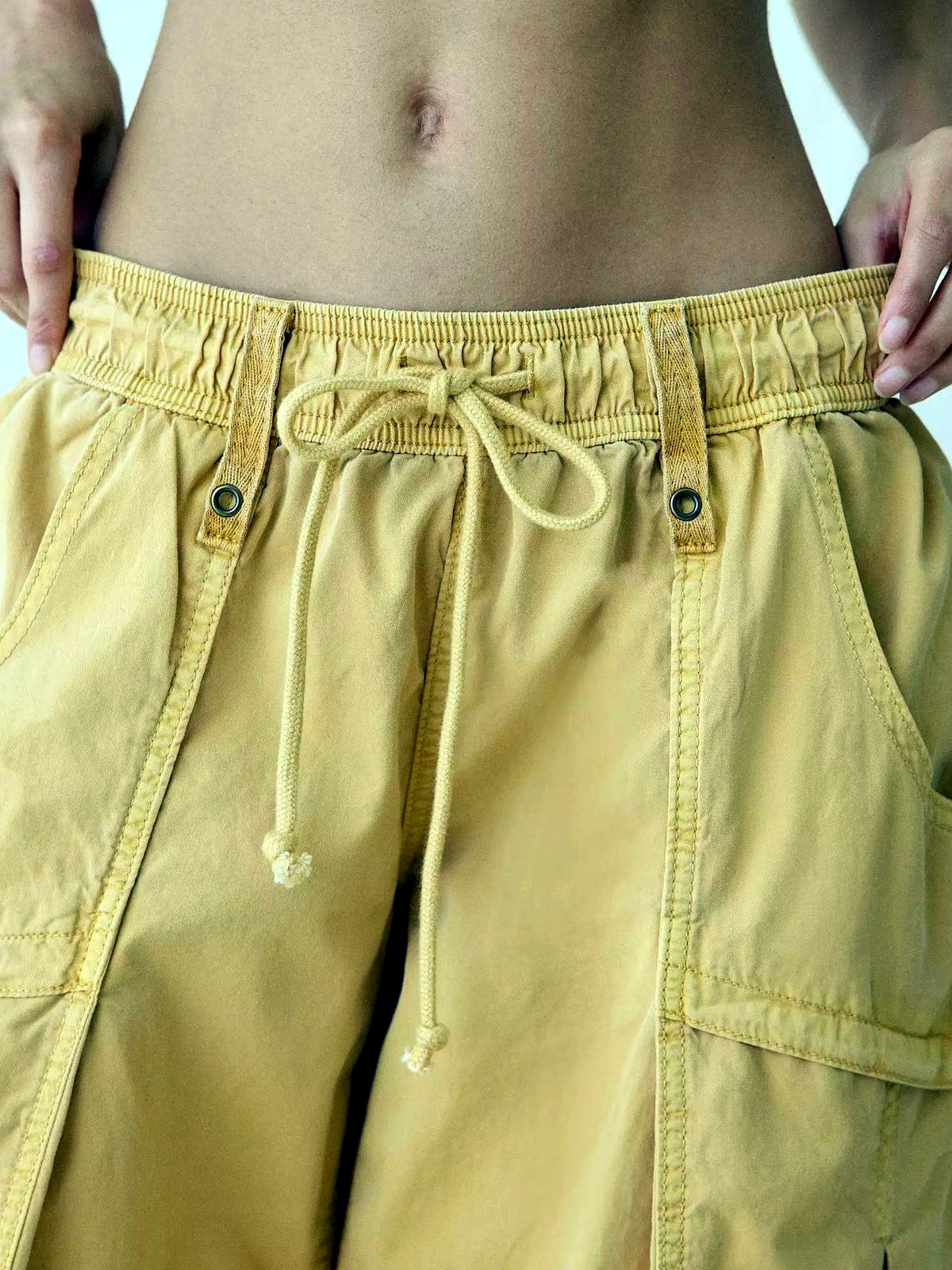 Women's Elastic Waist Wide Leg Pants Loose Casual Fall Winter Trousers - product detail view 2