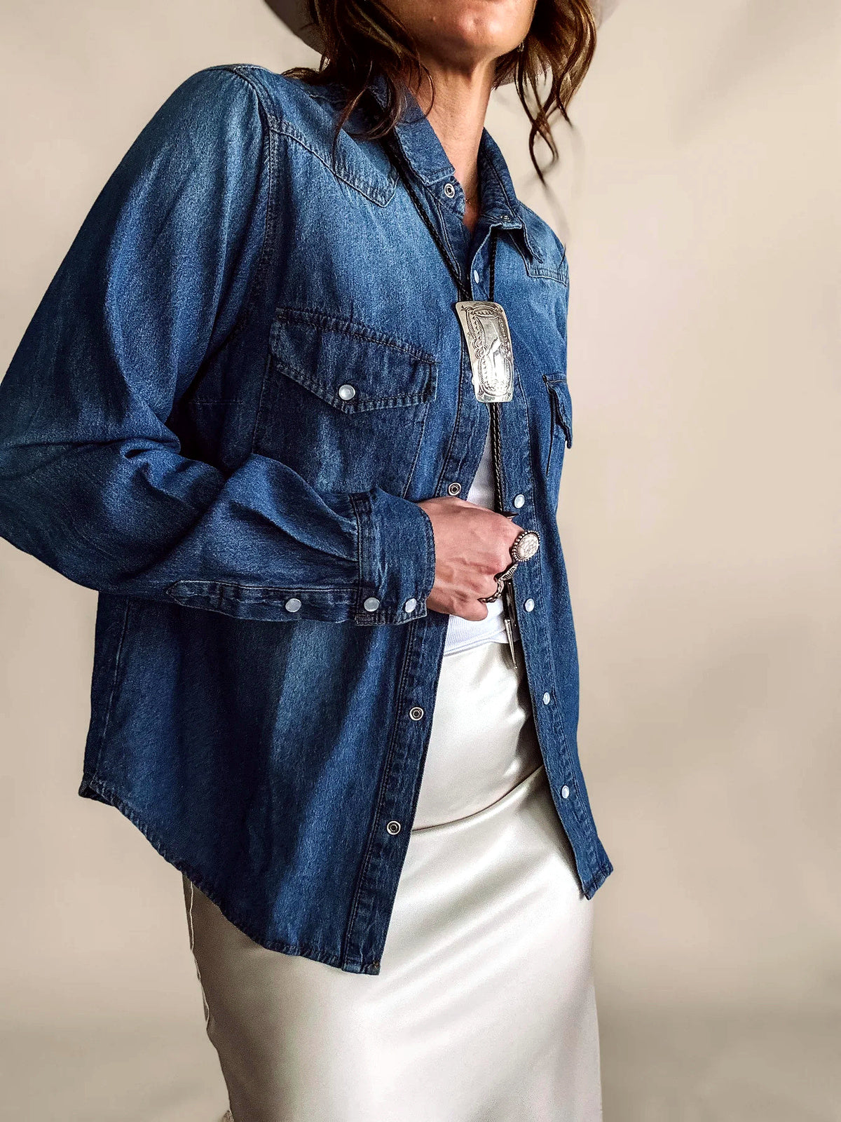 Women's Polo Single-Breasted Long Sleeve Shirt Casual - product detail view 4