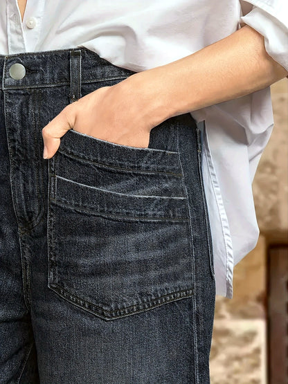 Women's Elastic Waist Wide Leg Pants Loose Casual Trousers - product detail view 3