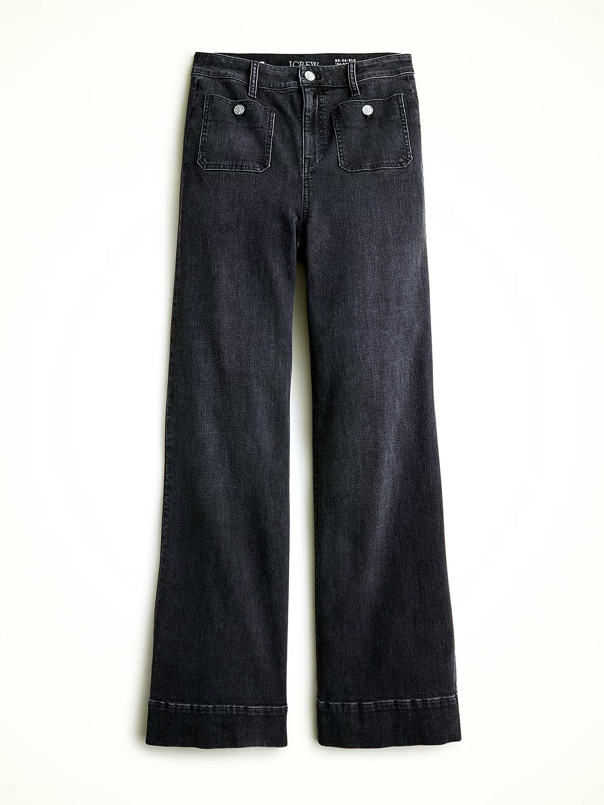 Women's Denim High-Waist Wide-Leg Washed Straight-Leg Flared Relaxed-Fit Jeans - product detail view 2