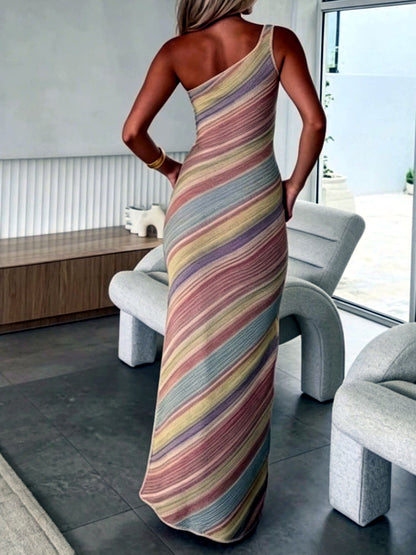Printed Patchwork Pullover Slim-Fit Sleeveless Stretch Dress - product detail view 3
