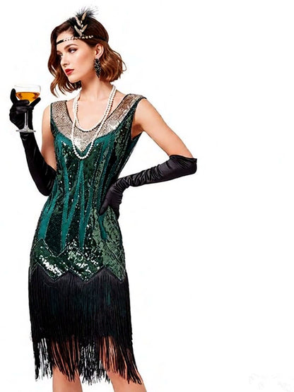 Women's V-Neck Vintage-Inspired Dress - product detail view 3