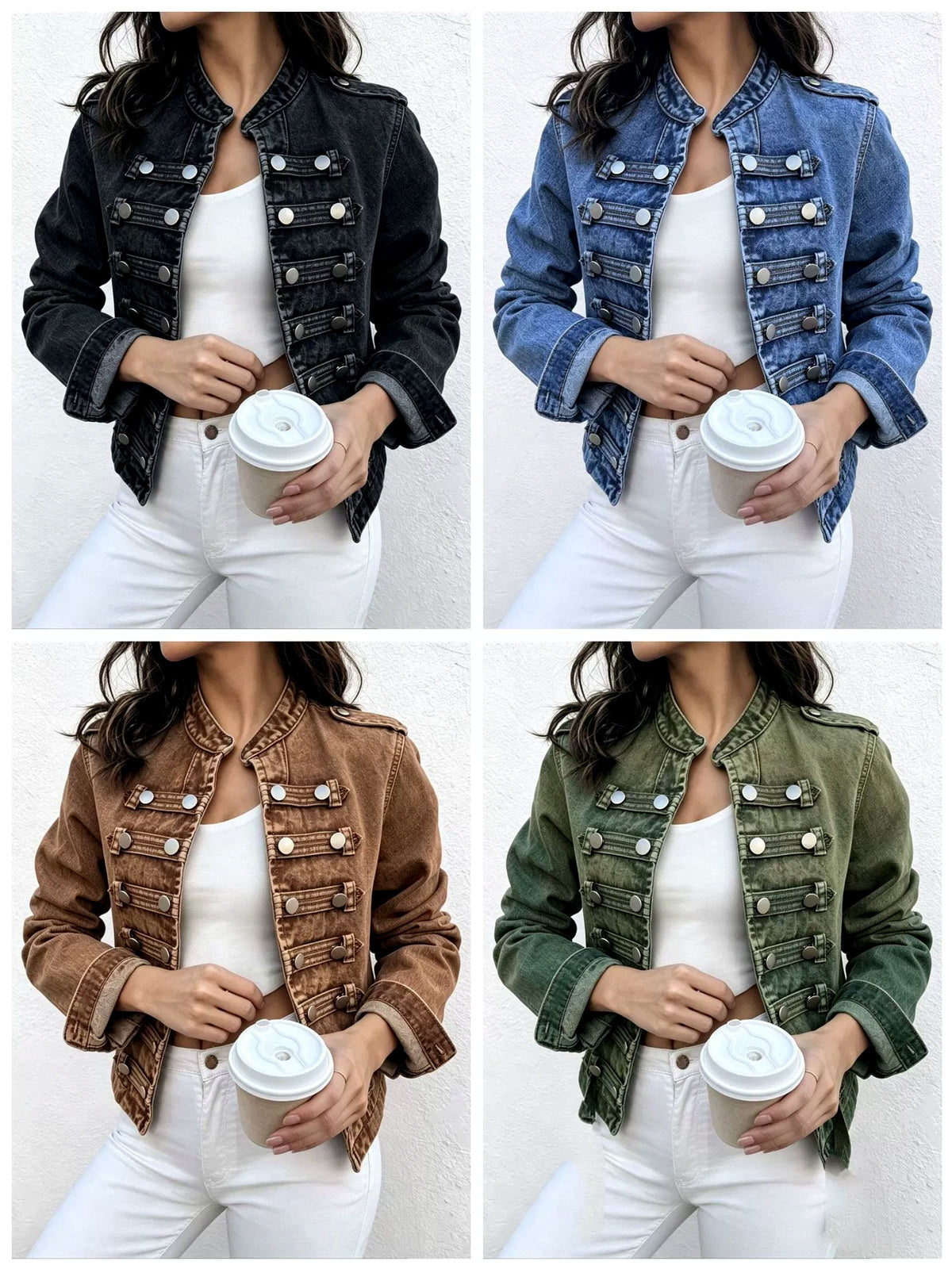 Women's Denim Long-Sleeve Jacket - product detail view 3