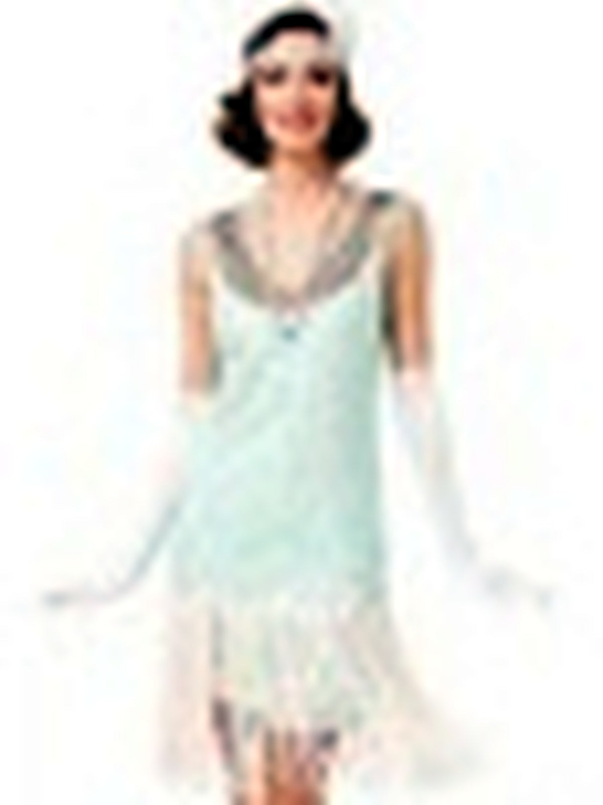 Women's V-Neck Vintage-Inspired Dress - product detail view 4