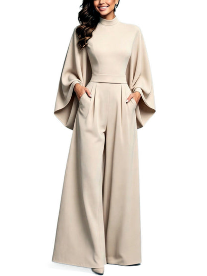 Relaxed-Fit Long-Sleeve Wide-Leg Top & Pants Set - product detail view 1