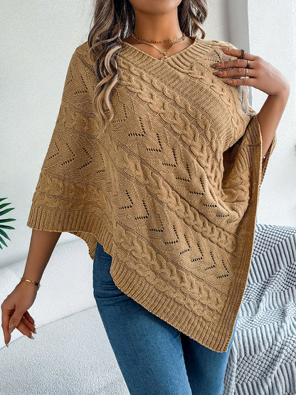 Women's Solid-Color Relaxed-Fit Streetwear Sweater - product detail view 4