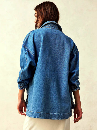 Women's Long Sleeve Open Front Blazer Cardigan Solid Color Casual Jacket - product detail view 3