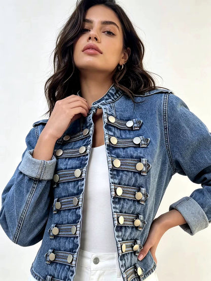 Women's Denim Long-Sleeve Jacket - product detail view 4