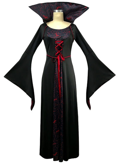 Women's Halloween Witch-Inspired Vampire-Inspired Cosplay Dress - product detail view 8
