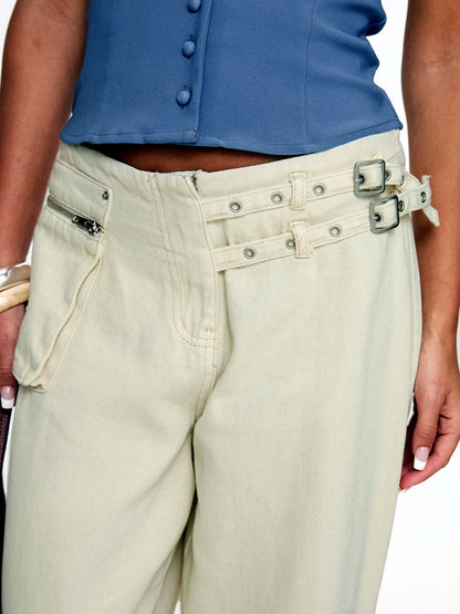 Women's Elastic Waist Wide Leg Pants Loose Casual Fall Winter Trousers - product detail view 7