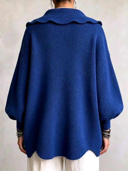 Women's V-Neck Long-Sleeve Top - product detail view 1