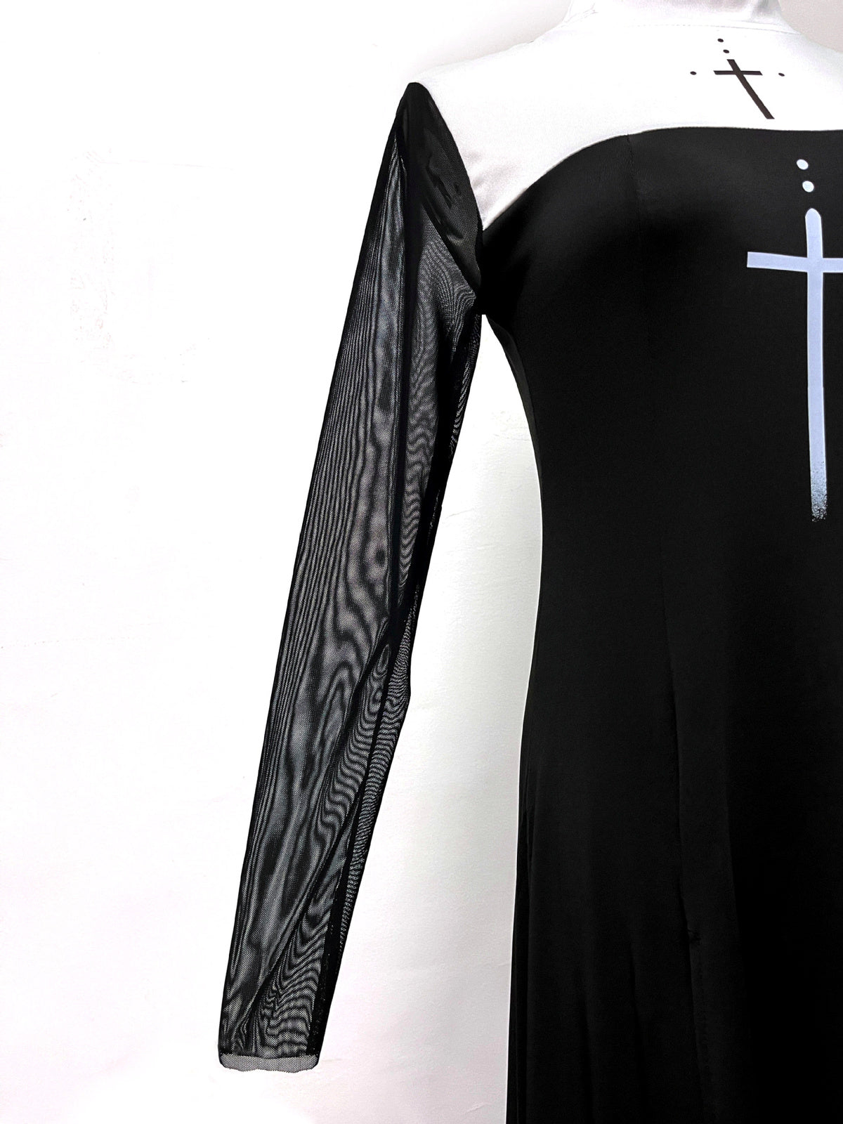 Women's Halloween Gothic-Nun Cosplay Chain-Strap Top & Skirt Set - product detail view 8