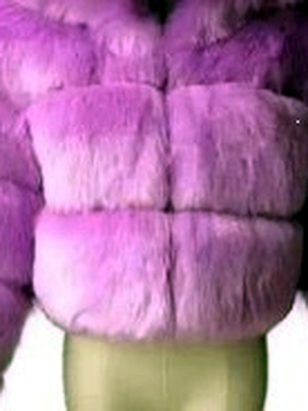 Women's Faux-Fur Point-Collar Stand-Collar Patchwork Long-Sleeve Coat in Purple - product view