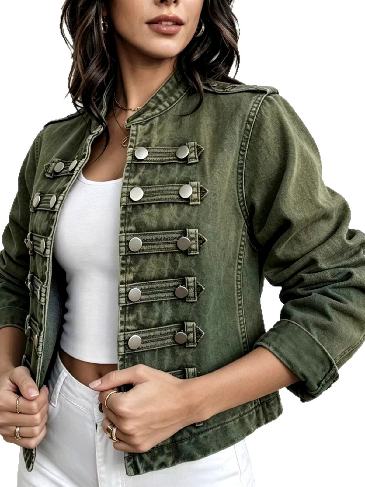 Women's Denim Long-Sleeve Jacket - product detail view 7