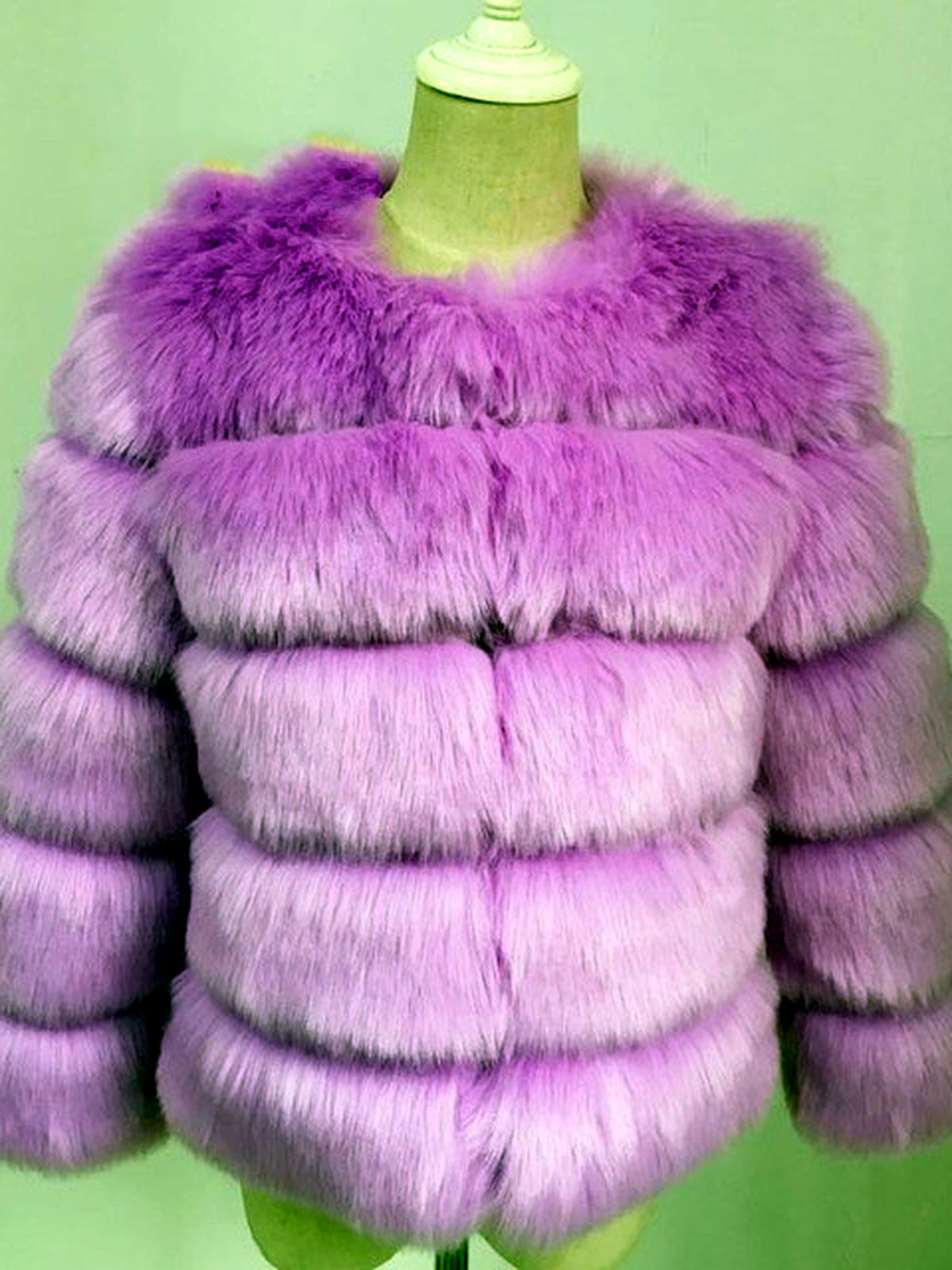 Women's Jacquard Patchwork Long-Sleeve Jacket in Purple - product view