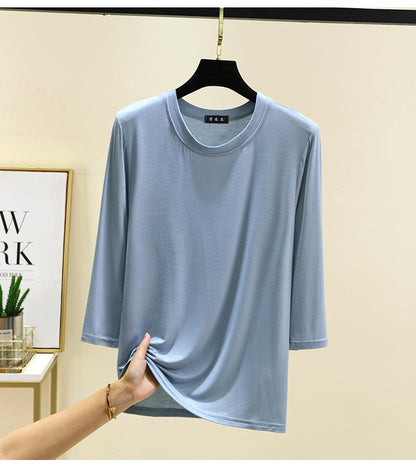 Premium Modal 3/4 Sleeve Top - Lightweight Comfy Tee in Plus Sizes