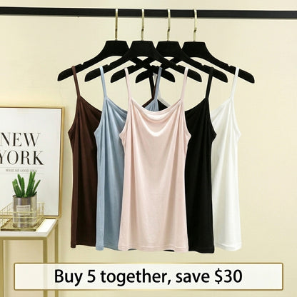 Women's Premium Modal Cami Top - Ultra-Soft Basic Adjustable Spaghetti Strap Tank