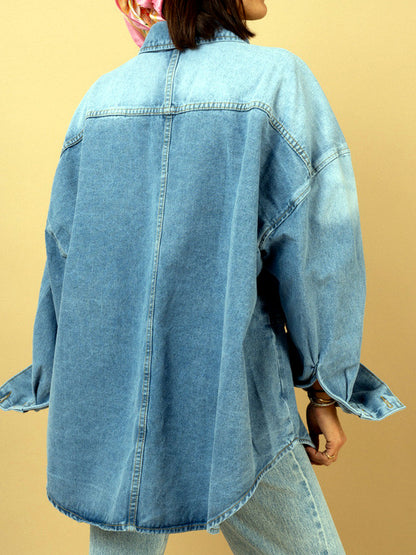 Women's Denim Relaxed-Fit Long-Sleeve Shirt - product detail view 10
