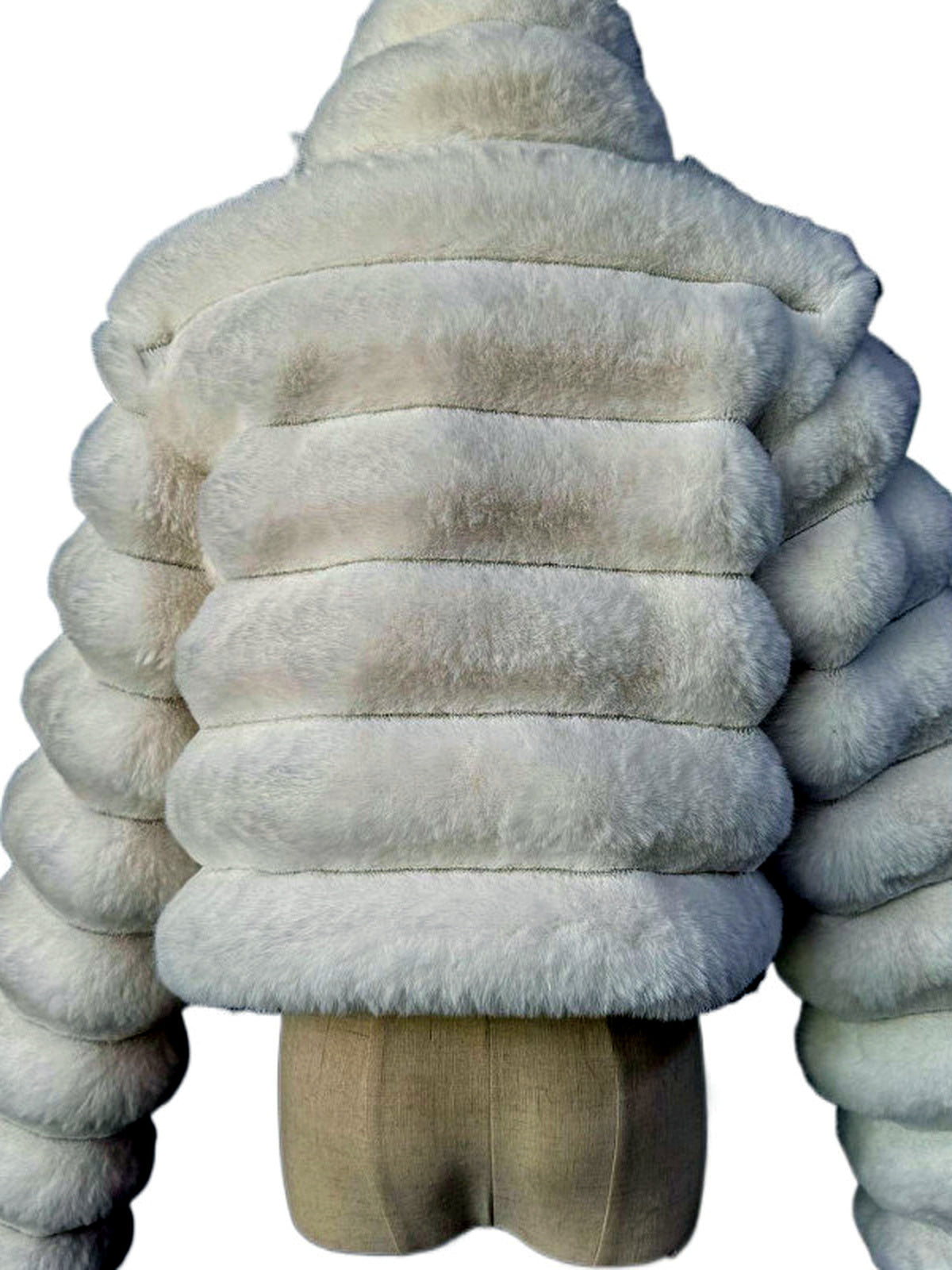 Women's Faux-Fur Long-Sleeve Coat - product detail view 9