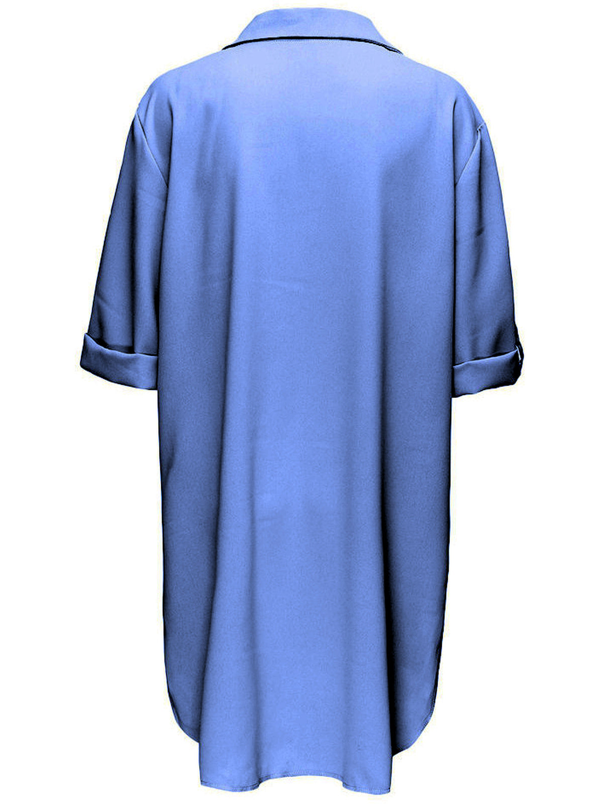 Women's Patchwork Solid-Color Relaxed-Fit Pocket Mid-Length Vacation Dress - product detail view 8