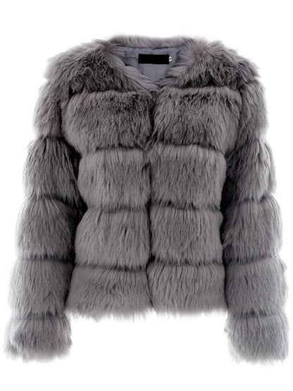 Women's Jacquard Patchwork Long-Sleeve Jacket in Gray - product view