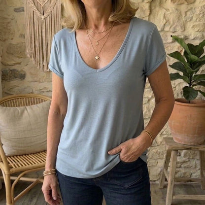Super Soft Modal Scoop Neck Top | Lightweight Breathable Summer Basclayer Tee